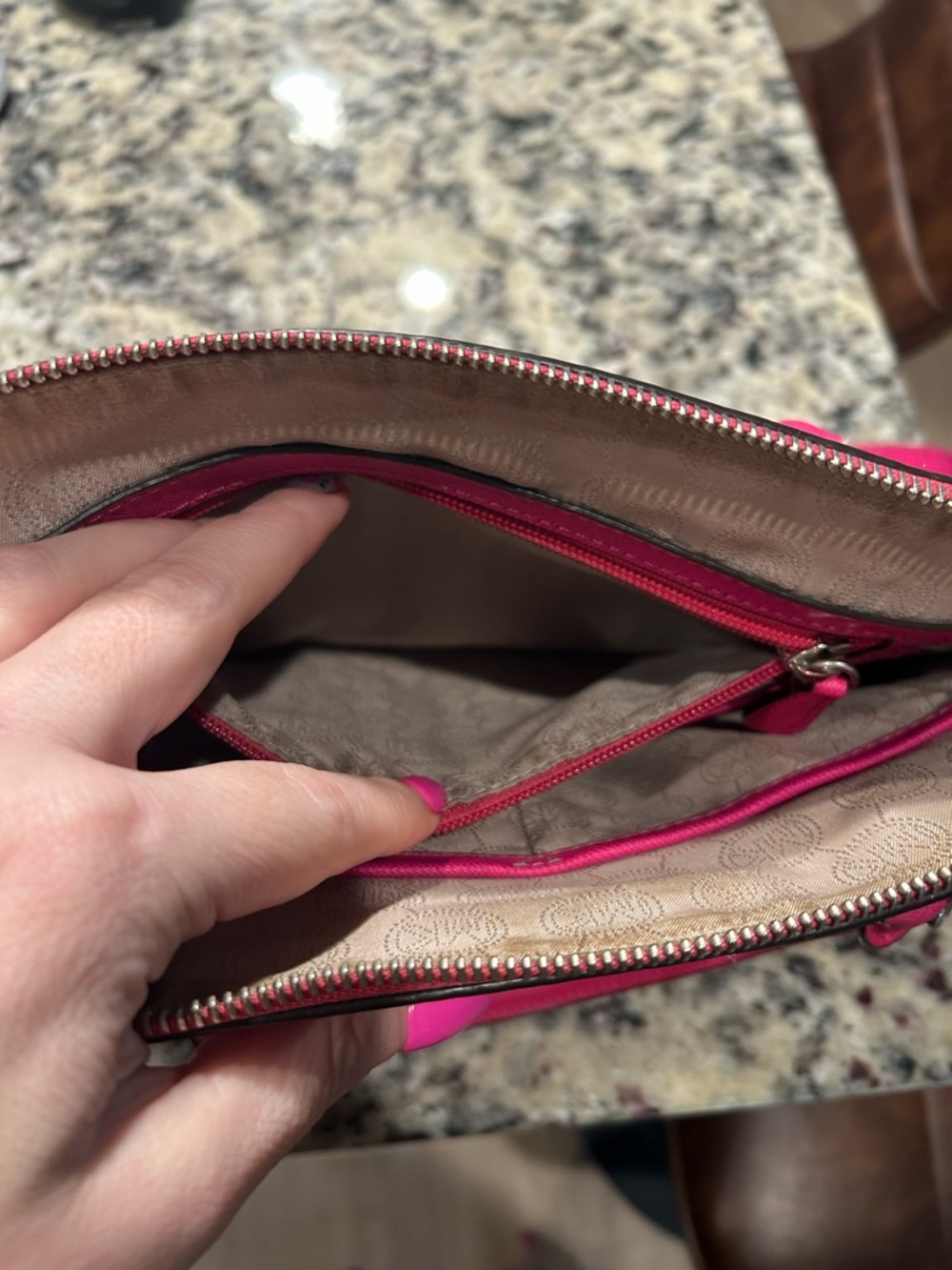 Michael Kors Saffiano Dome Satchel - Hot Pink - Picture 4 of 6